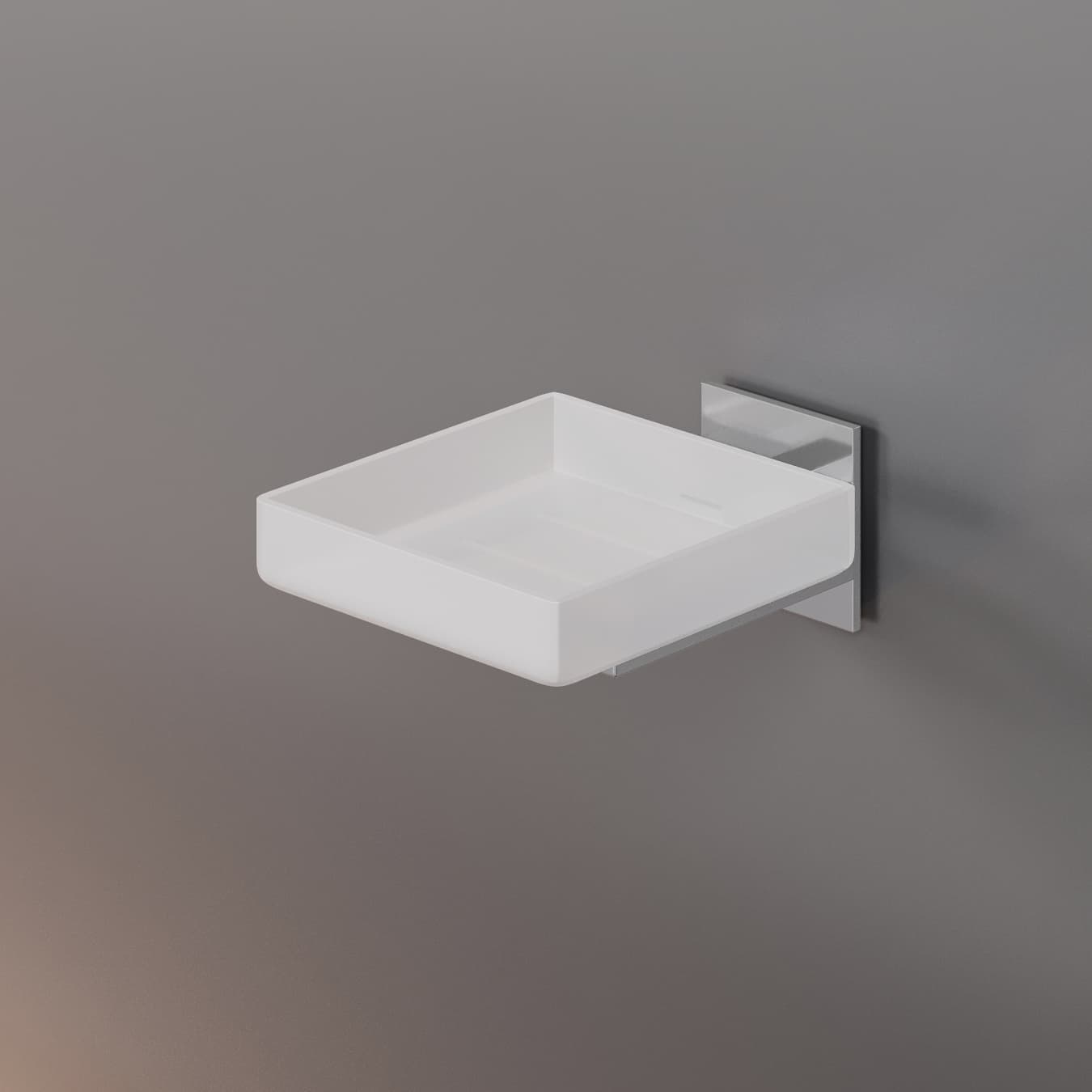 Мыльница SLIM, хром, LUX-SLIM210-CR