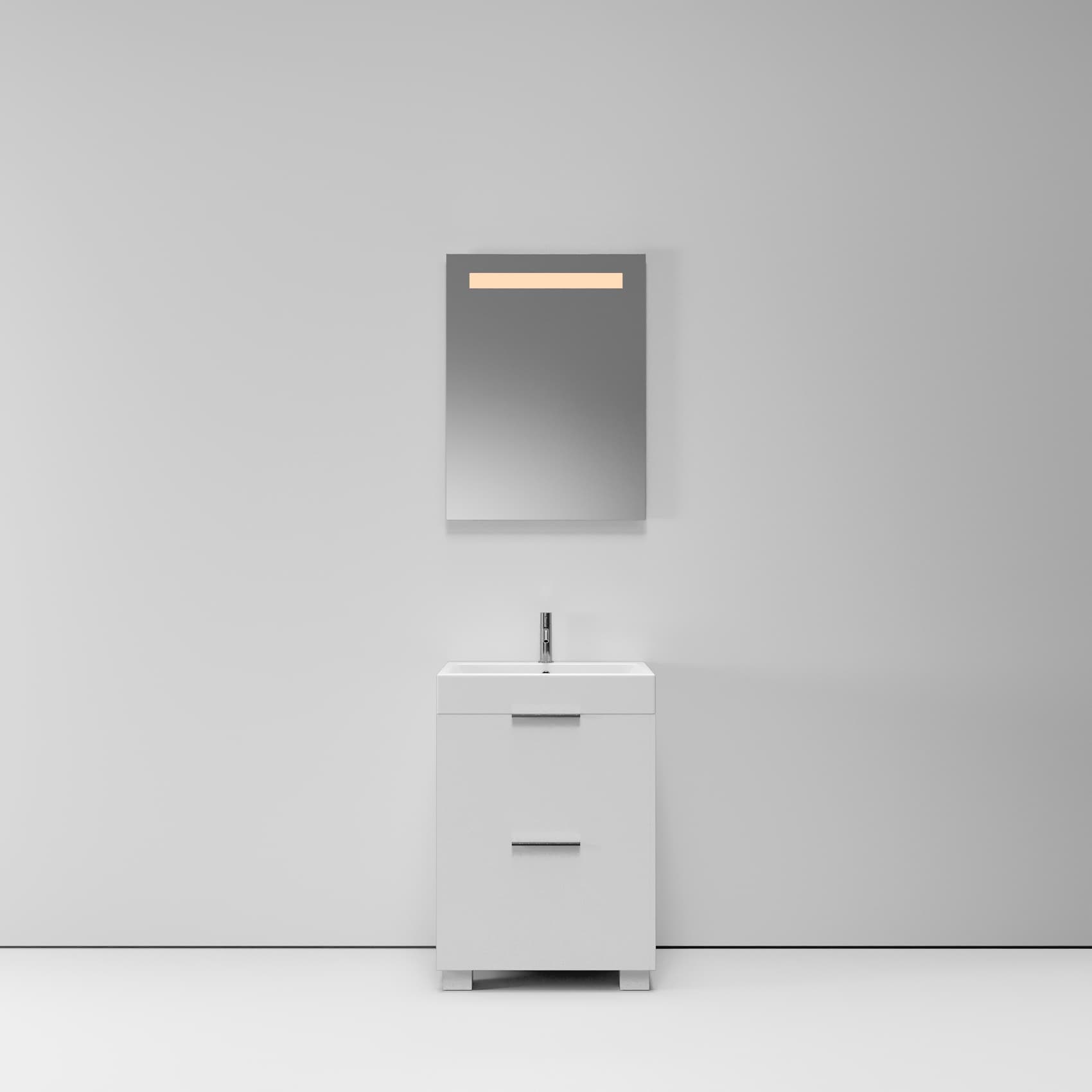 Тумба с раковиной NORMAL, 60x45x87, белый матовый, ST-B7L264-BA005-SIP