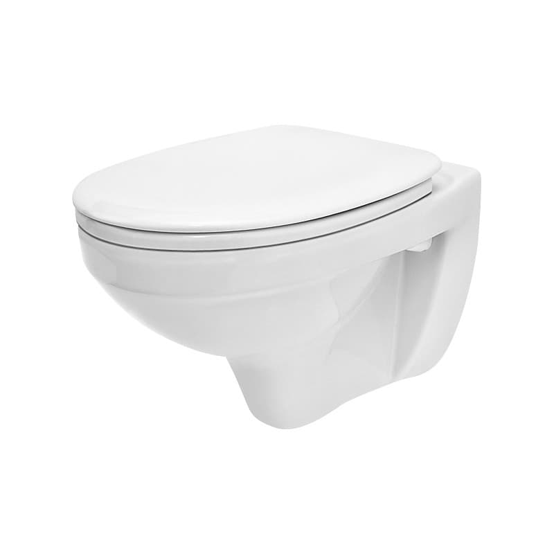 Унитаз подвесной WAVE, с сиденьем, белый/хром, SW-WA17077-CR