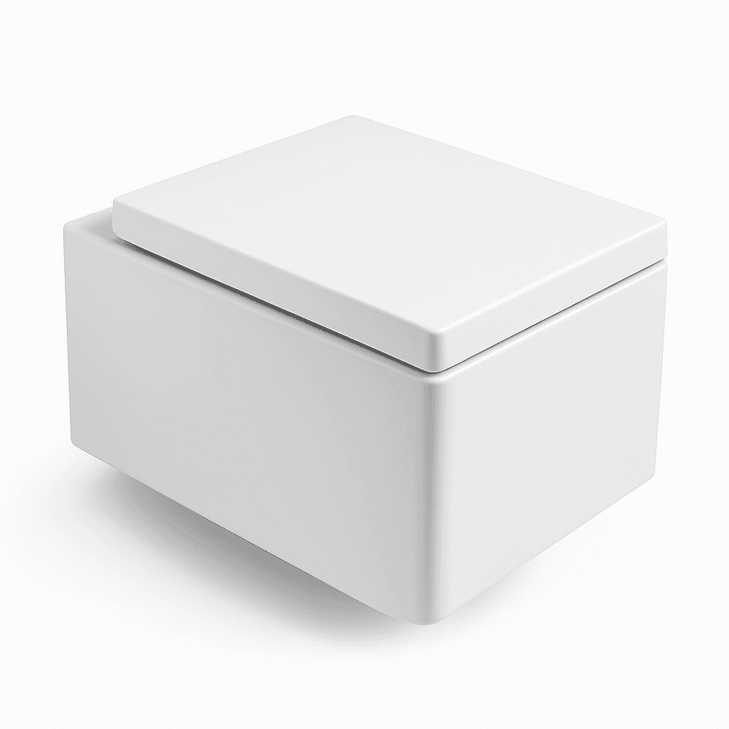 Унитаз подвесной QUAD, 52x39x35, с сиденьем с микролифтом, белый/хром, SW-QU37057-CR