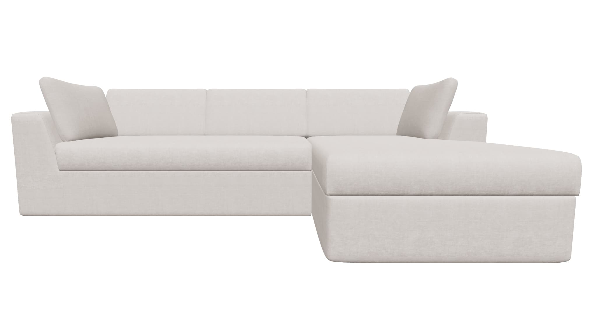 Диван угловой REY 280x85/66/47x105/60 с раскладным механизмом, шезлонг с правой стороны бежевый ST-REY-02BEIGE-RH