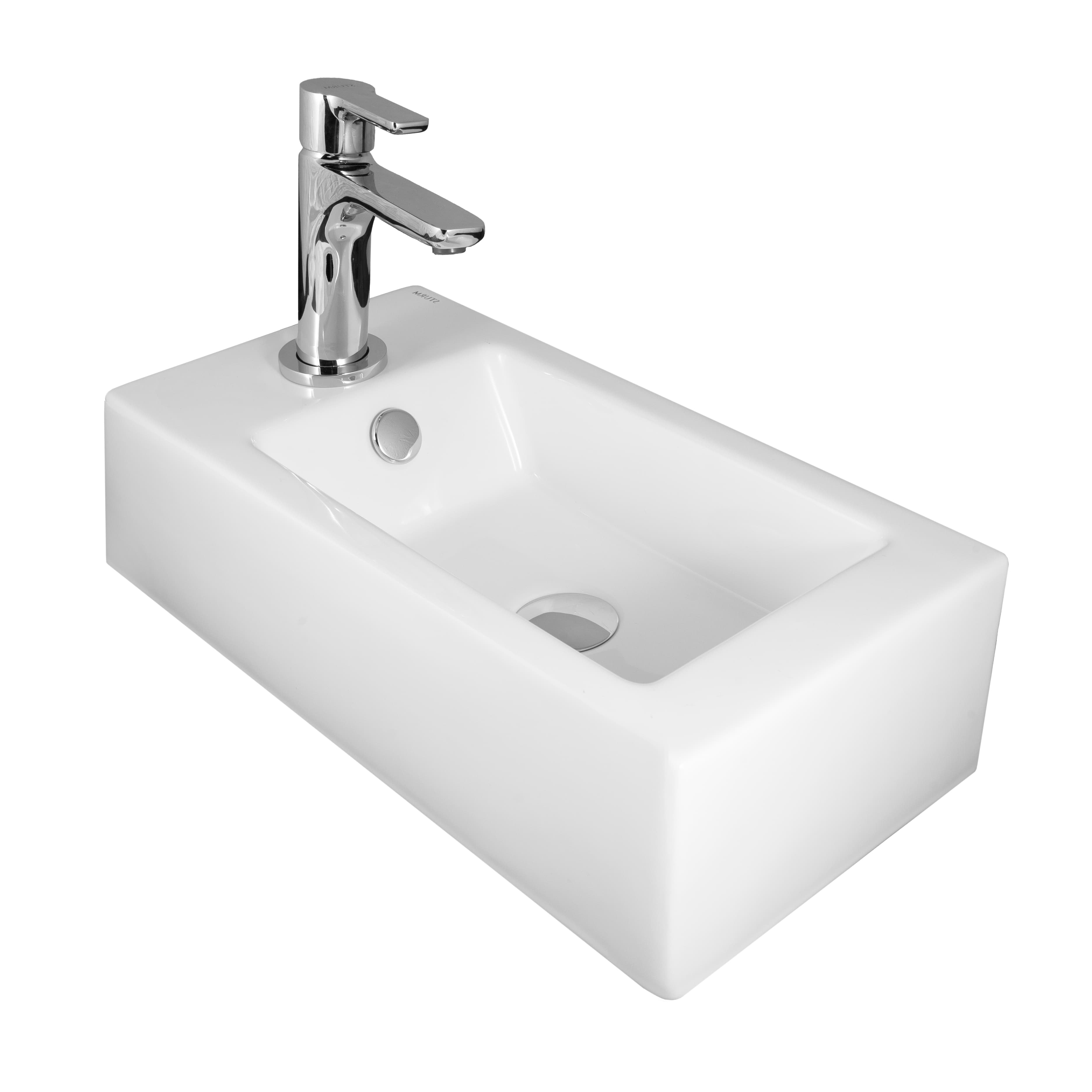 Раковина подвесная STEP, 50x25, левая, белая, ST-STEP502514L-TBNCR