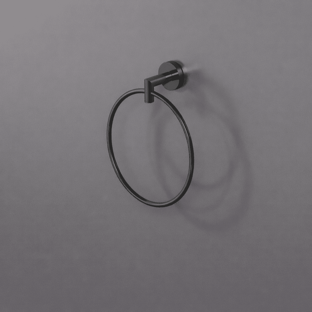 Держатель для полотенца ROUND, кольцо, оружейная сталь, LUX-RND1110-GM
