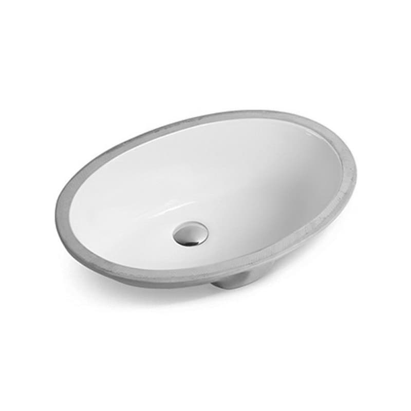 Раковина встраиваемая снизу LIBE, 55x40, овальная, белая, ST-LI535730-NBNCR