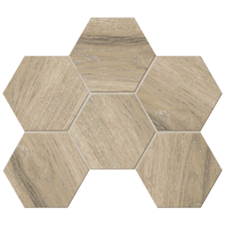 Керамогранит STURM Dalmine Rusty Beige, мозаика, 25x28,5 см, поверхность матовая, ST-DA02-MR-HEX-250x285x10