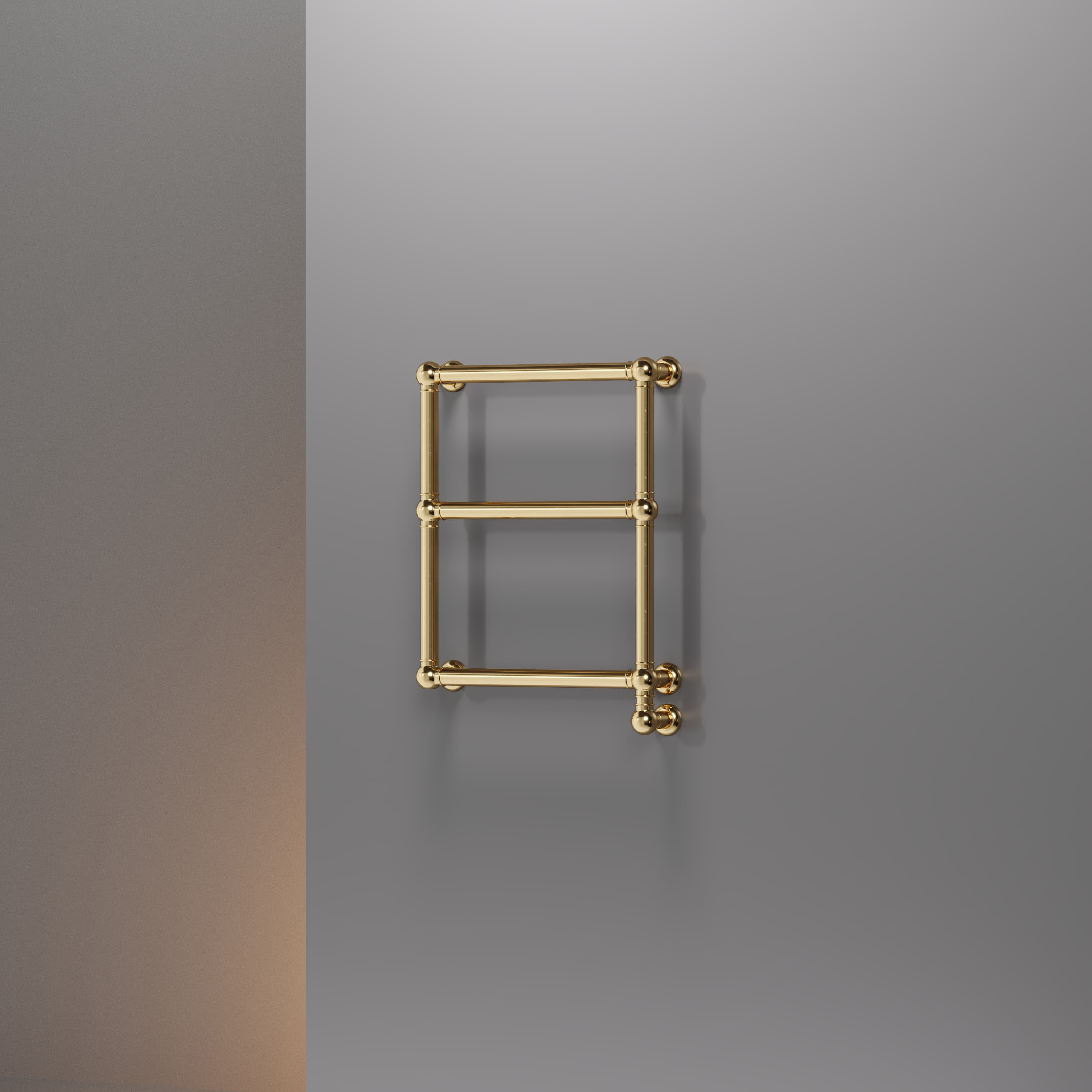 Полотенцесушитель электрический EMILIA, 500x609, без регулятора, золото, LUX-EMI-E35060-GL
