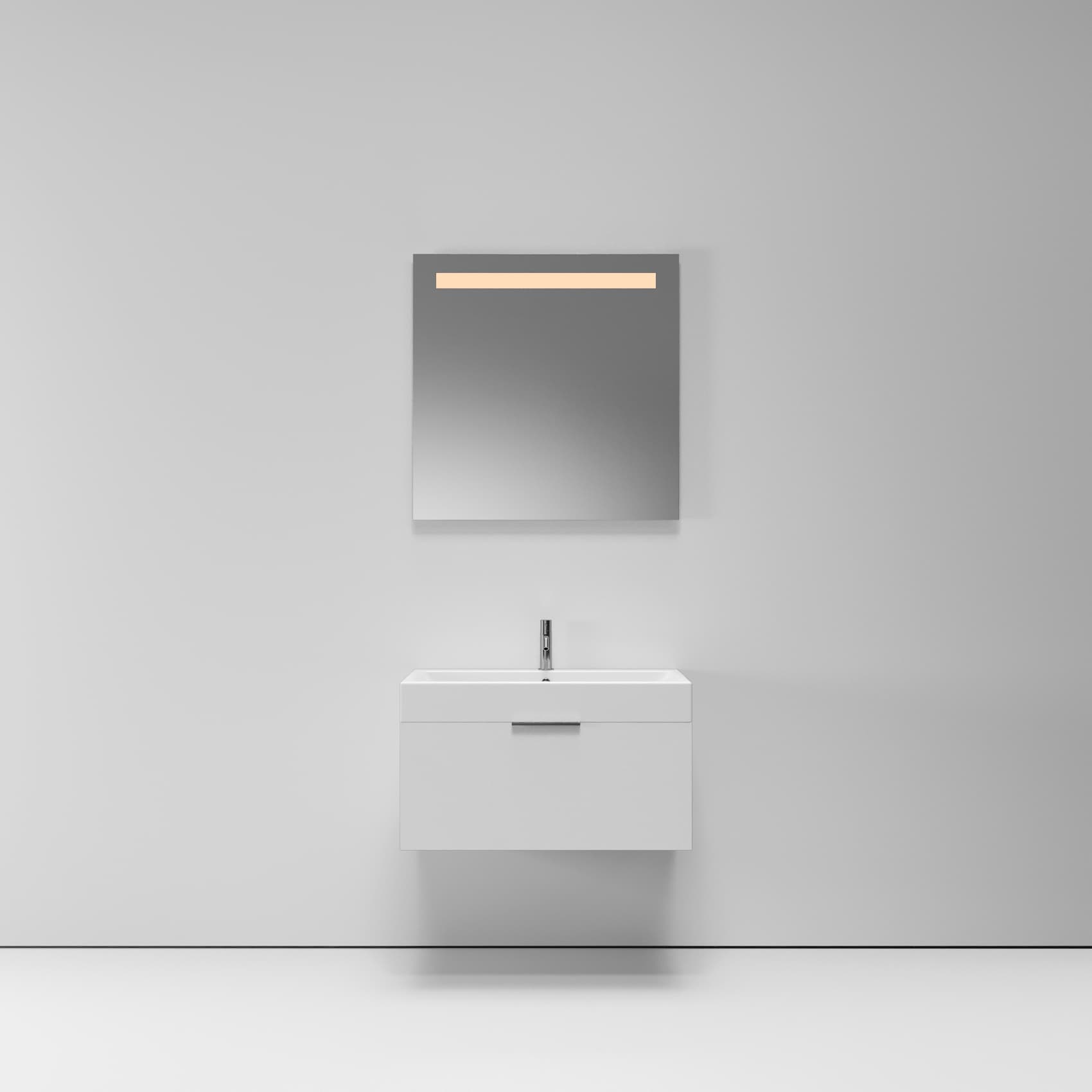 Тумба с раковиной NORMAL, 80x45x46, белый глянцевый, ST-B3L184-BA001-SIP