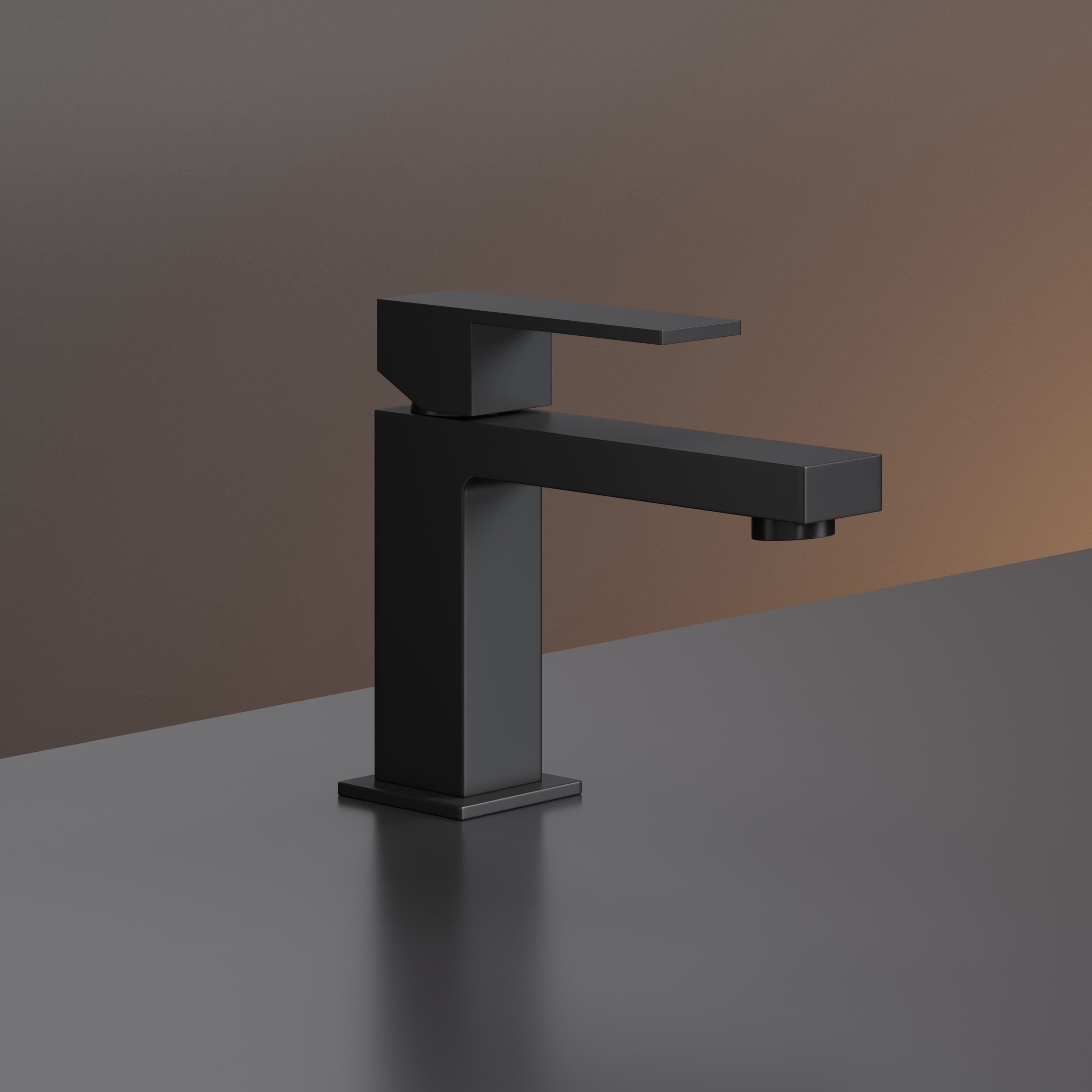 Смеситель для раковины PLATZ BLACK, 140 мм, матовый черный, ST-PLA-80301-BM