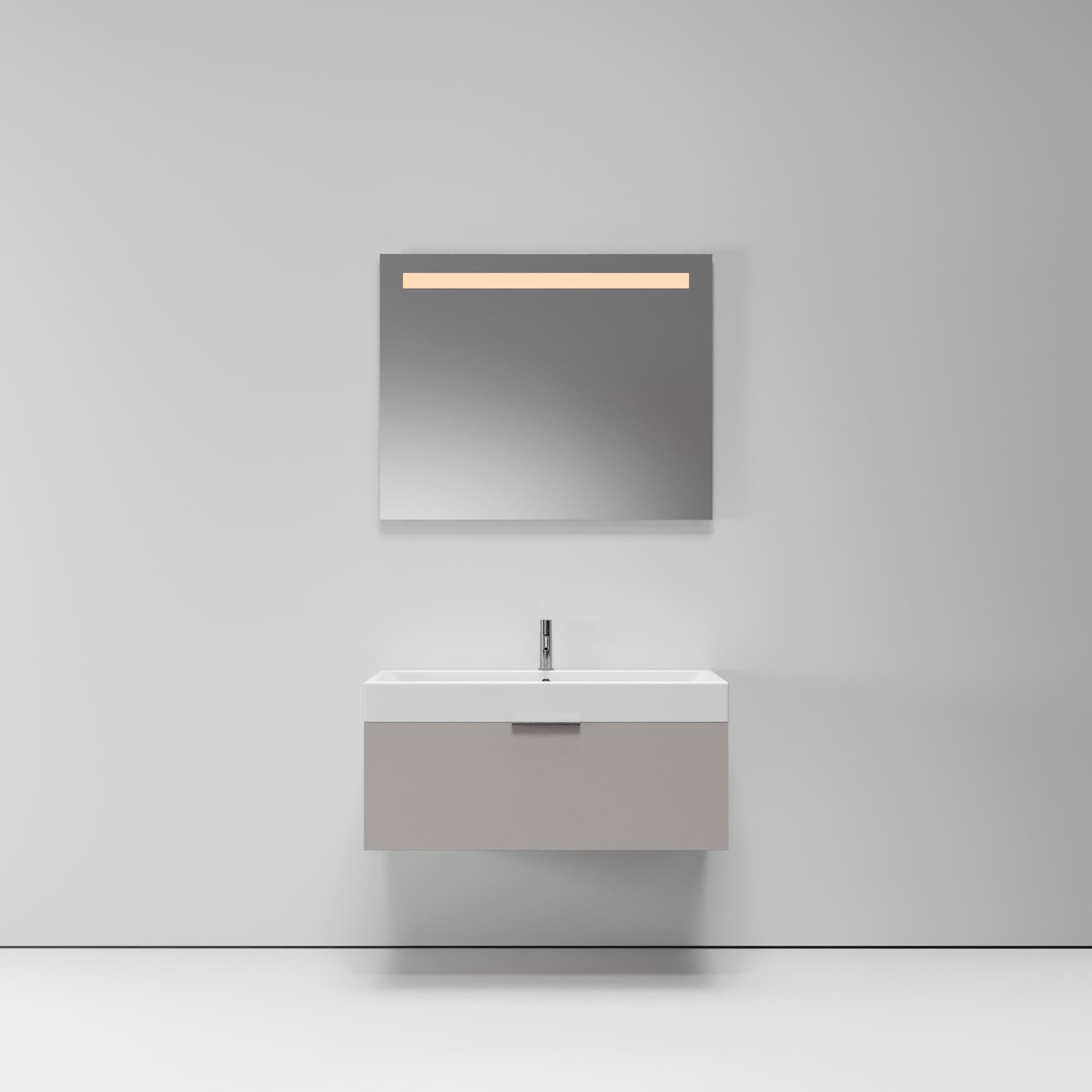 Тумба с раковиной NORMAL, 100x45x46, темно-бежевый матовый, ST-B3L1104-BA007-SIP