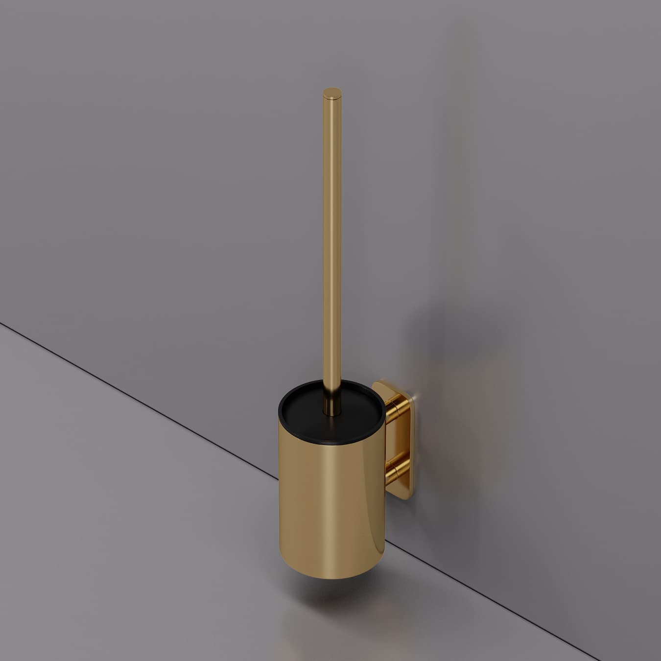 Ёрш для туалета ROUND, подвесной, золото, LUX-RND1510-GL