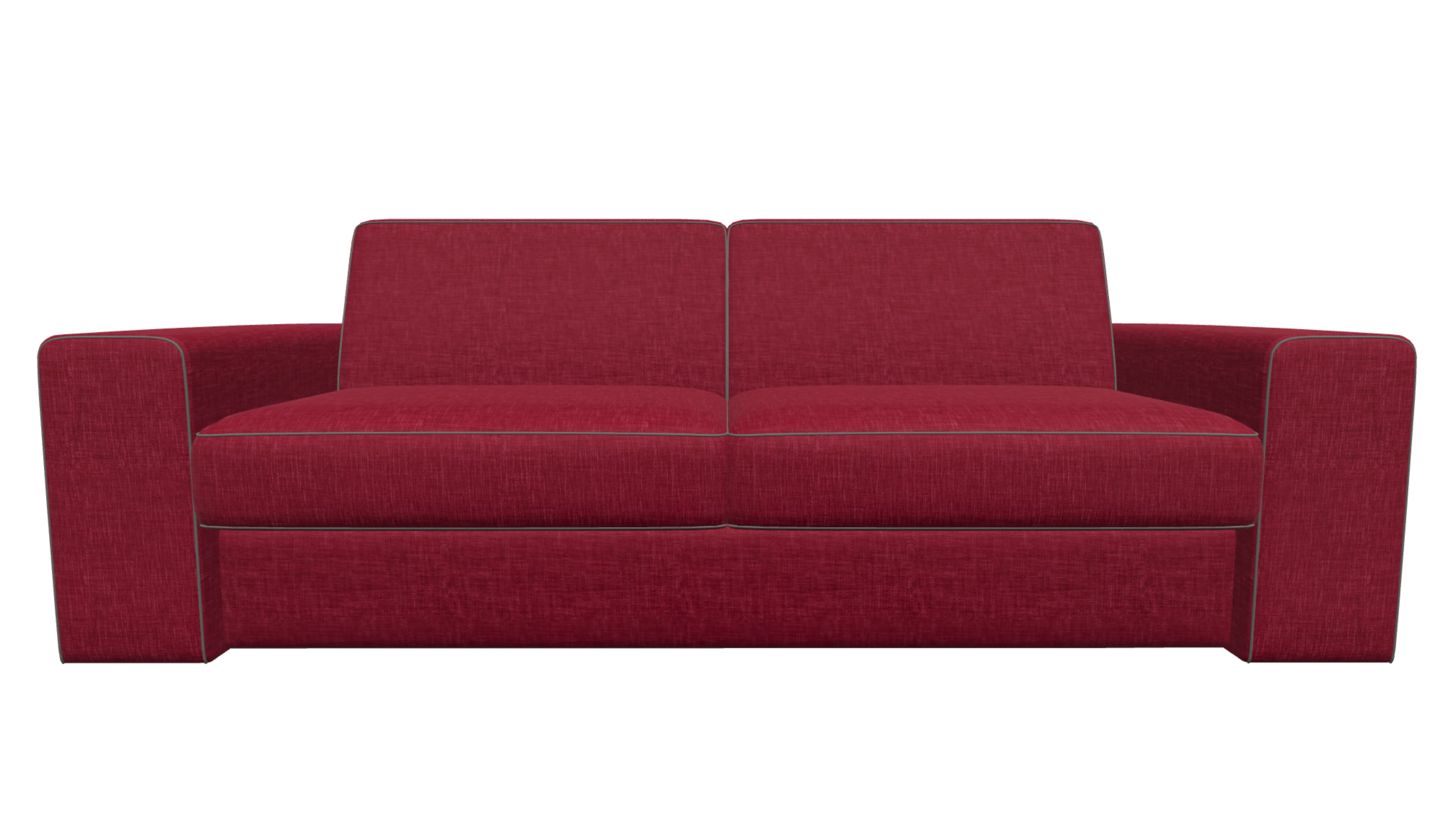 Диван раскладной ERWIN 240x87/61/48x104/58 красный/кант темно-серый ST-ERWIN-010ROSSO-059GRIGIO