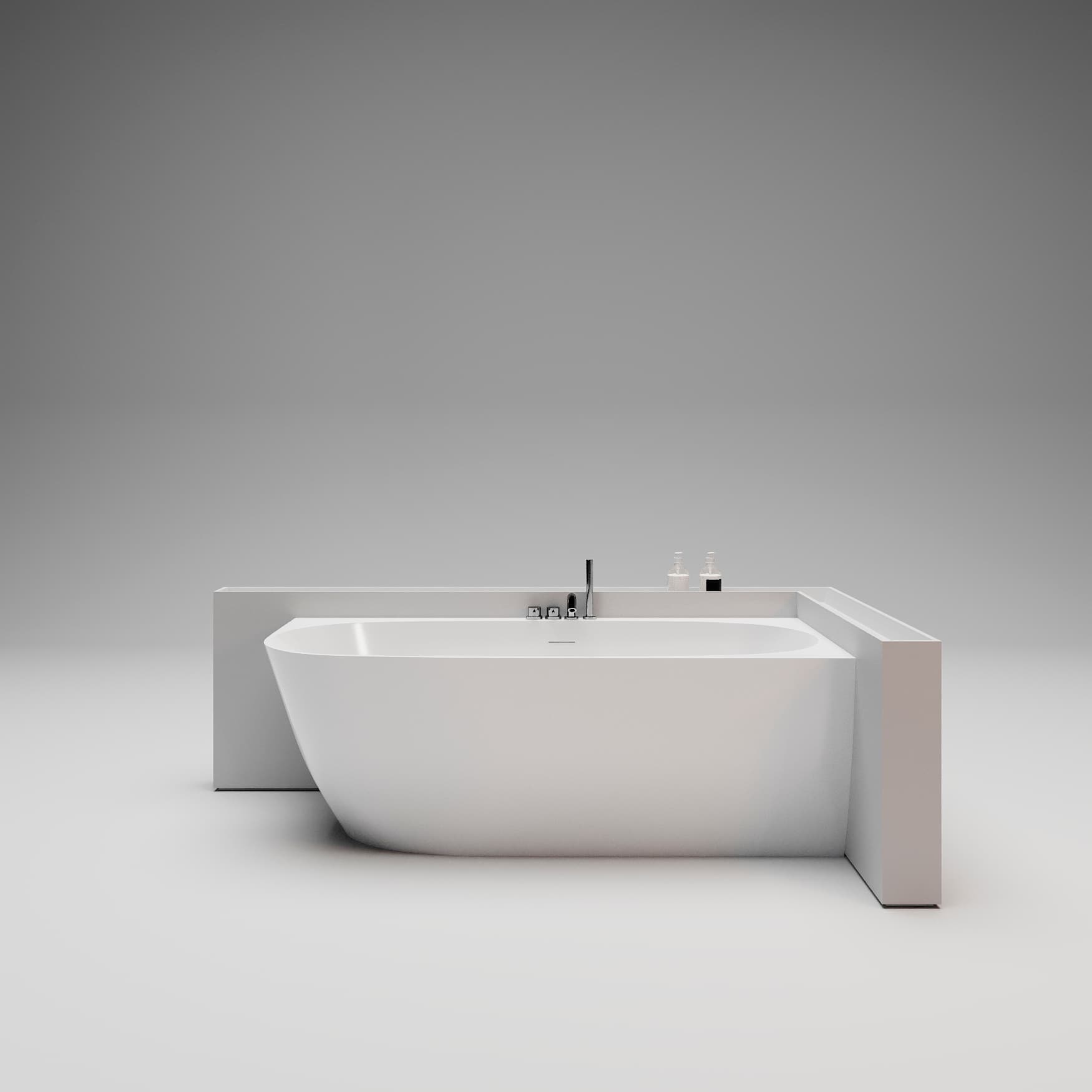 DEEP CORNER RIGHT EDGE Ванна 170x85 в правый угол, интегрированный слив-перелив, белый глянцевый BT-DPCREG-17085-OF-WG