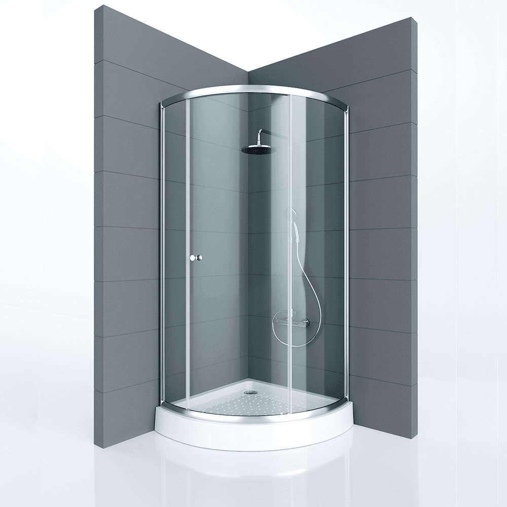 Душевое ограждение OBLIC, 90x90x190, профиль хром, стекло прозрачное, ST-OBLI0909-NTRCR