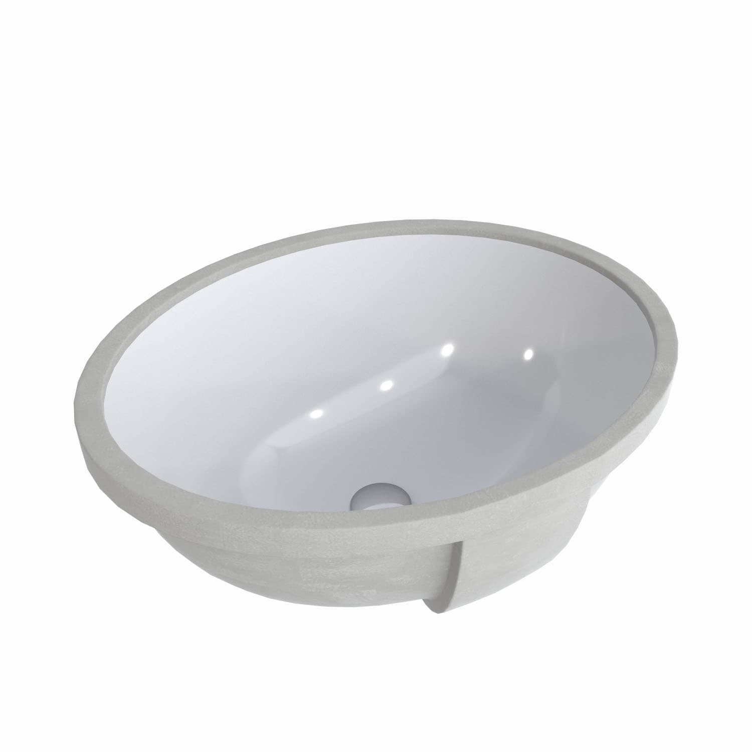 Раковина встраиваемая снизу VITA, 49,5x41, овальная, белая, ST-VI554930-NBNCR