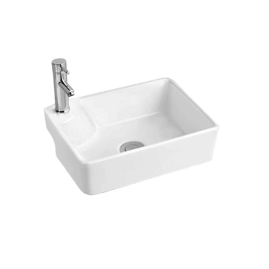 Раковина накладная TETRA, 44,5x34, прямоугольная, белая, ST-TE224401-NBNCR