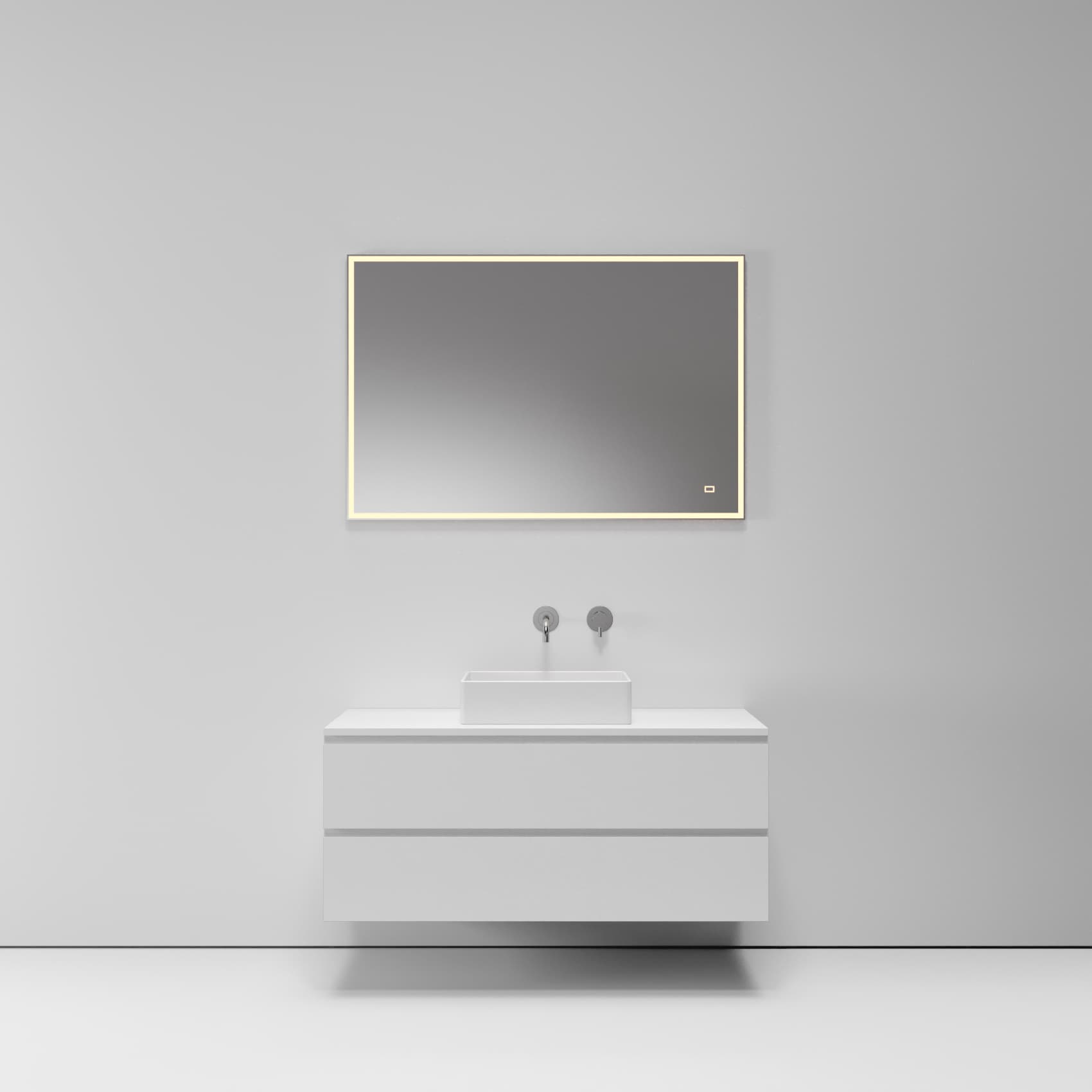 Тумба FEEL FREE для накладной раковины, 120x50x50, белый глянцевый, ST-FFR1200-WG