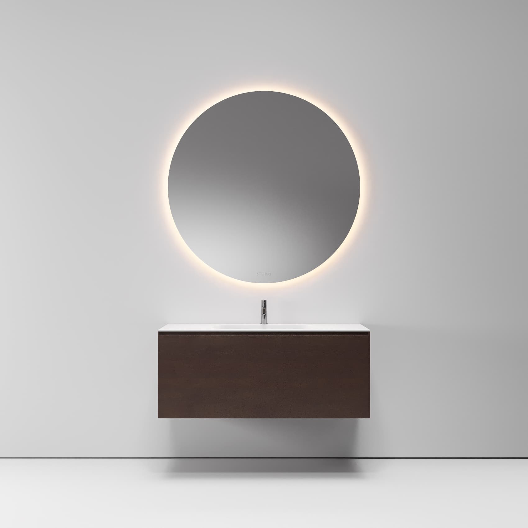 Тумба с раковиной LUCE, 120x45x49, темный орех, ST-G155-ND