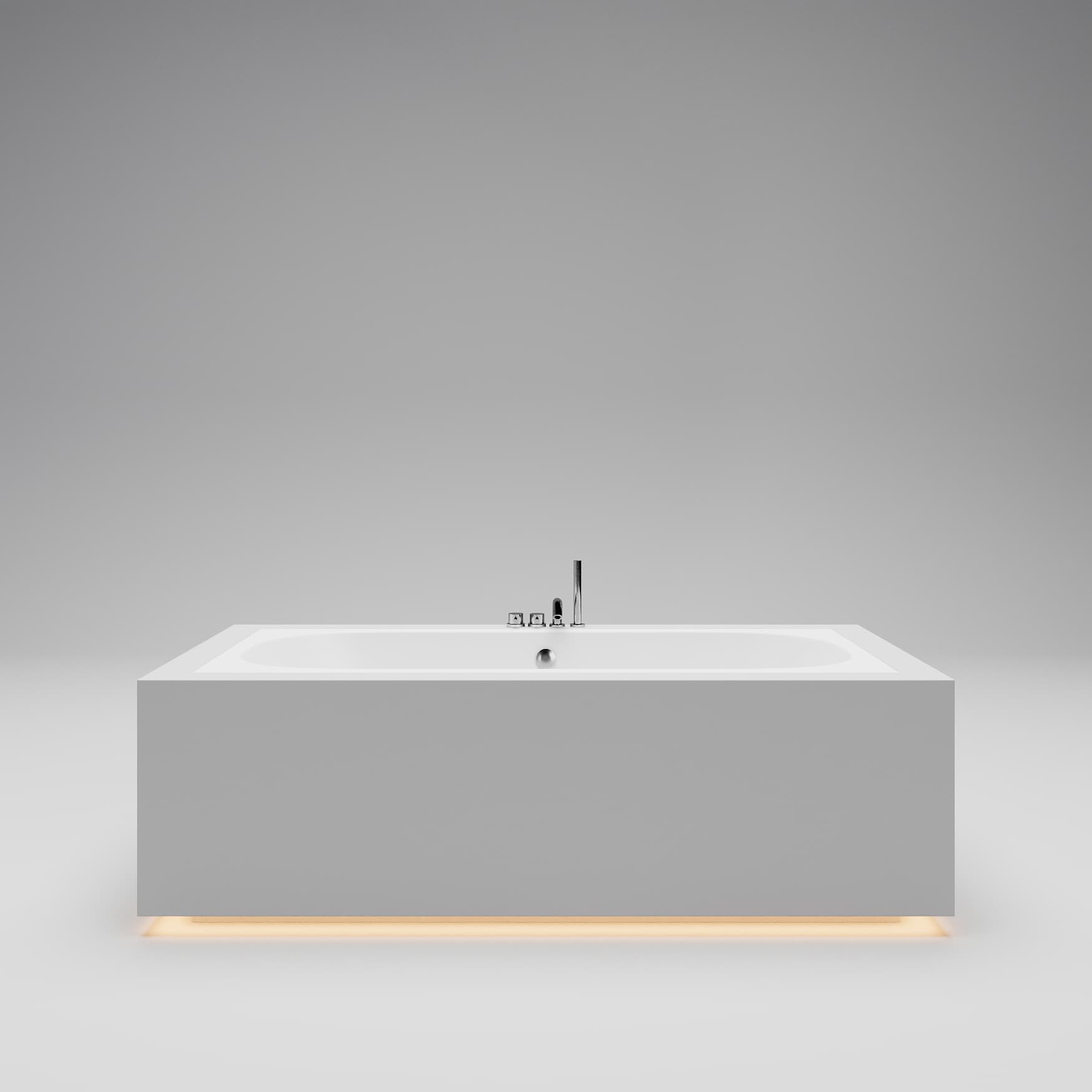 CRONO SYMMETRY EDGE Ванна 170x75 встраиваемая с овальной чашей, белый матовый BT-CRNSYMEG-17075-NOF-WM