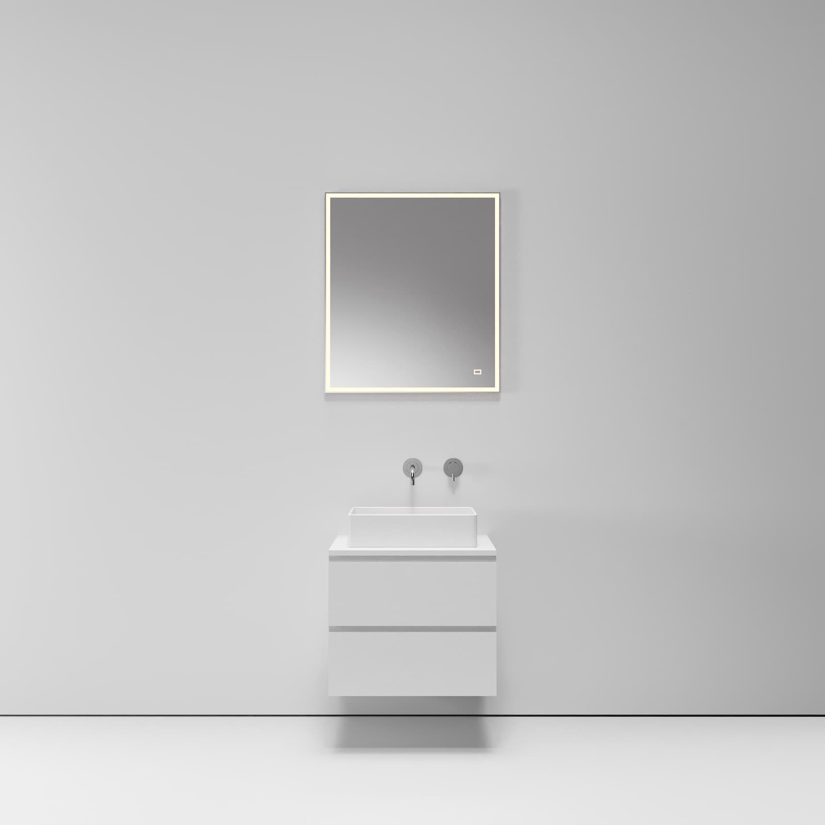 Тумба FEEL FREE для накладной раковины, 60x50x50, белый глянцевый, ST-FFR0600-WG