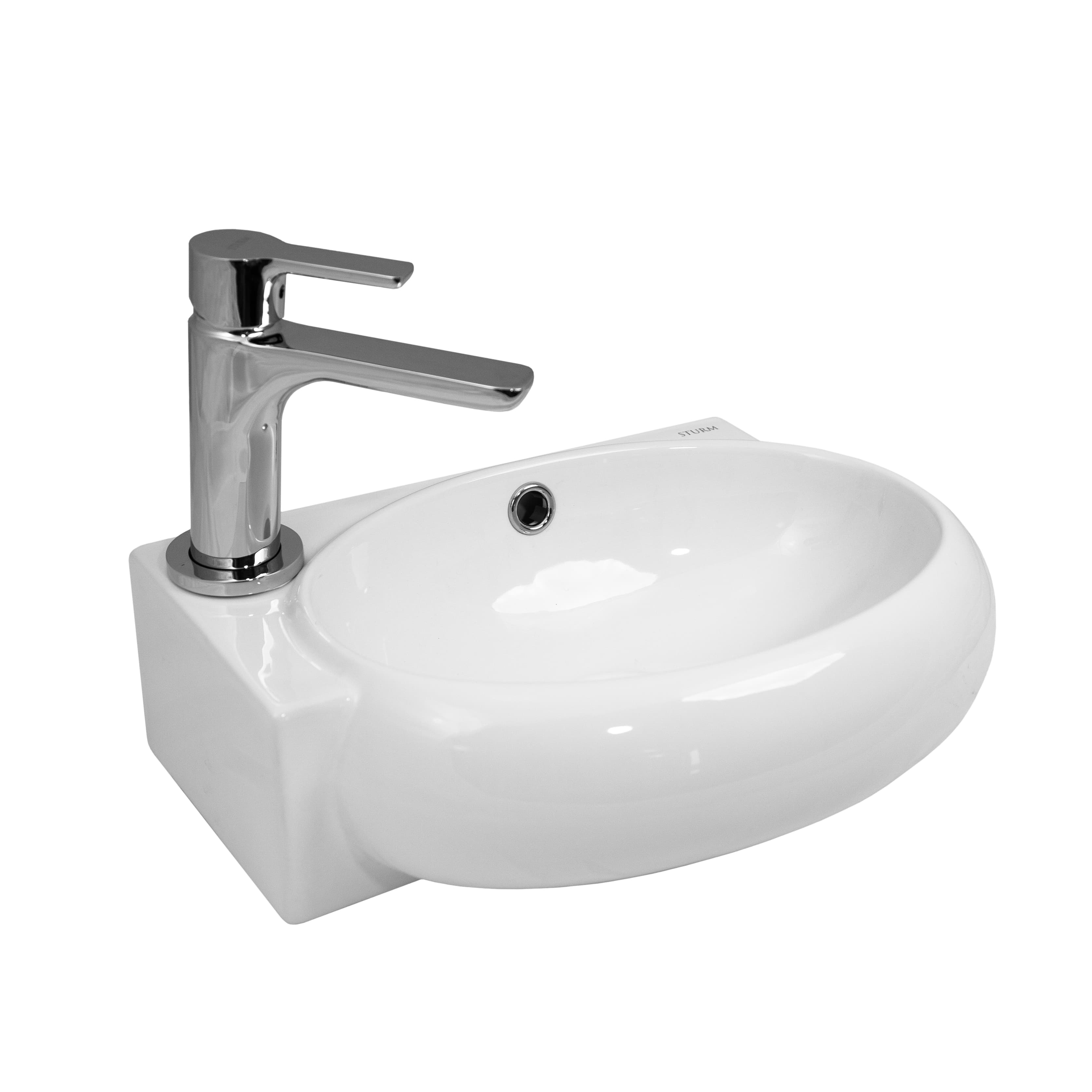 Раковина подвесная OVA, 43x29, левая, белая, ST-OVA432915L-TBNCR