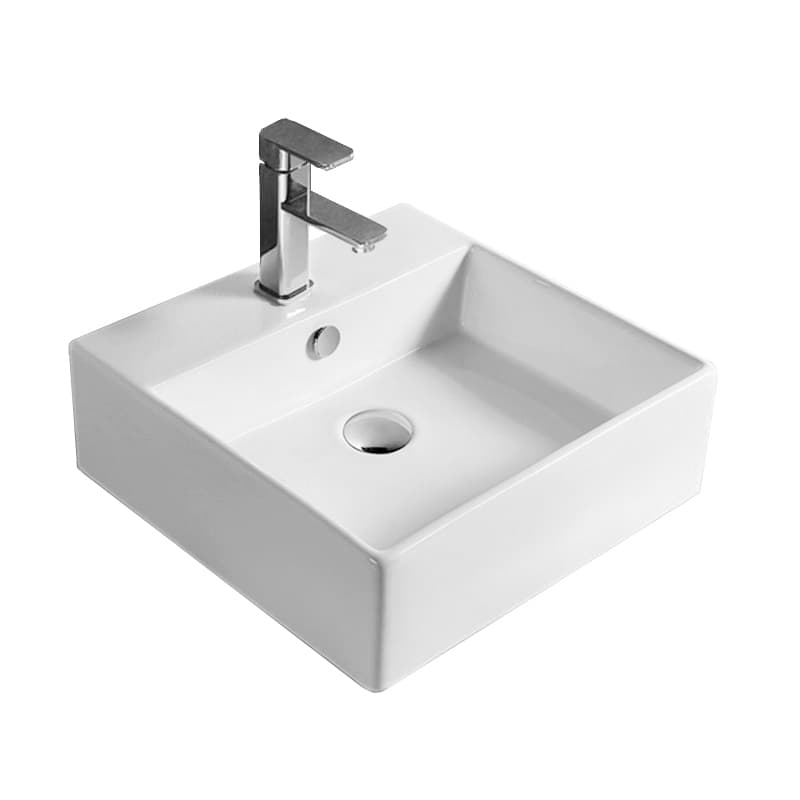 Раковина накладная STEP, 46,5x46,5, квадратная, белая, ST-ST384601-NBNCR