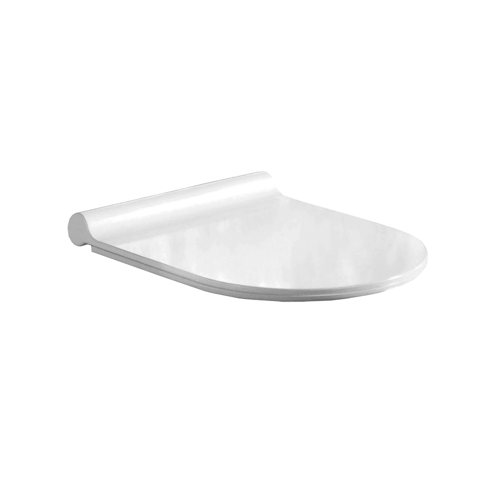 Сиденье MONO NEW / TERRA / TWIST / CURL, тонкое легкосъемное с микролифтом, белое/хром, SW-MO14053-CR NEW