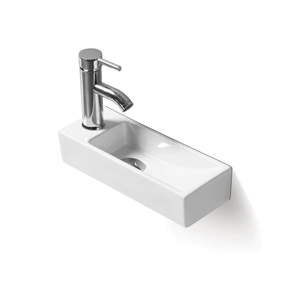 Раковина подвесная STEP MINI, 38x14,5, левая, белая, ST-SM383811-LBNCR