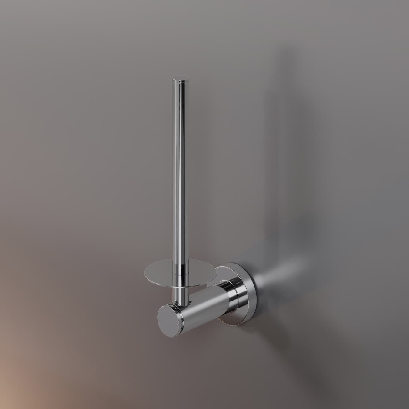 Держатель для туалетной бумаги ROUND, вертикальный, хром, LUX-RND513-CR