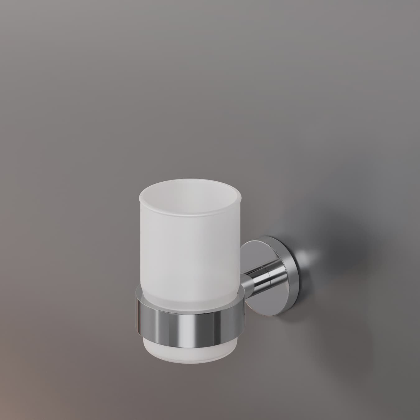 Стакан для зубных щеток ROUND, хром, LUX-RND110-CR