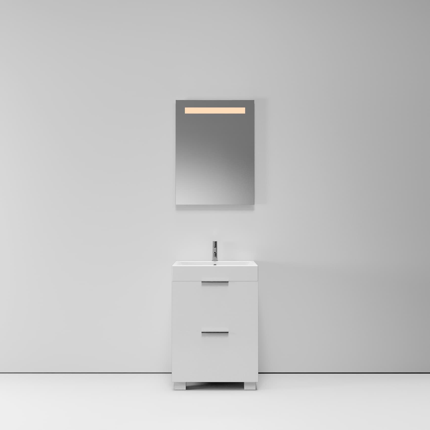 Тумба с раковиной NORMAL, 60x45x87, белый глянцевый, ST-B7L264-BA001-SIP