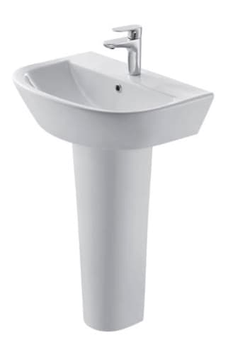 Раковина подвесная NEU, 59x43,5, с пьедесталом, белая, SW-NE1306162-CR