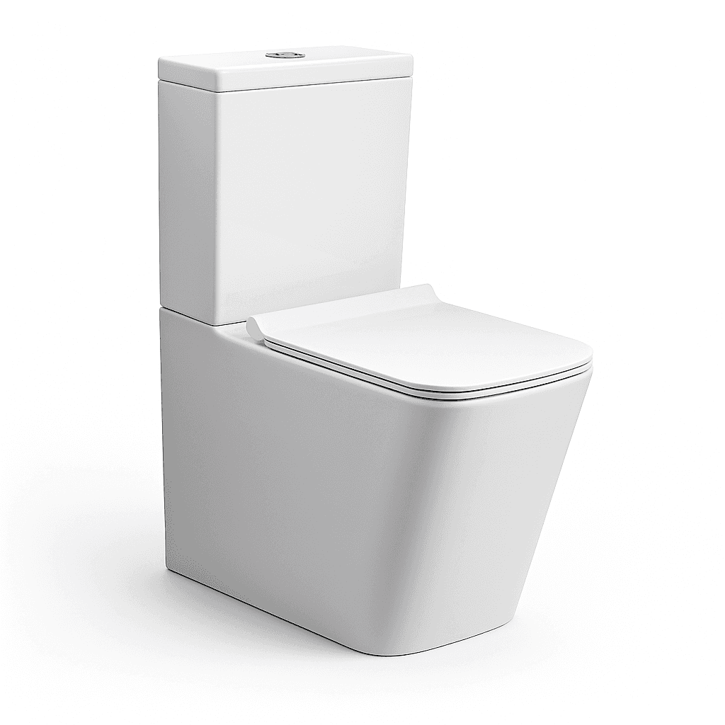Унитаз-компакт SOLO, с бачком и сиденьем микролифт, белый/хром, SW-SO42051-CR