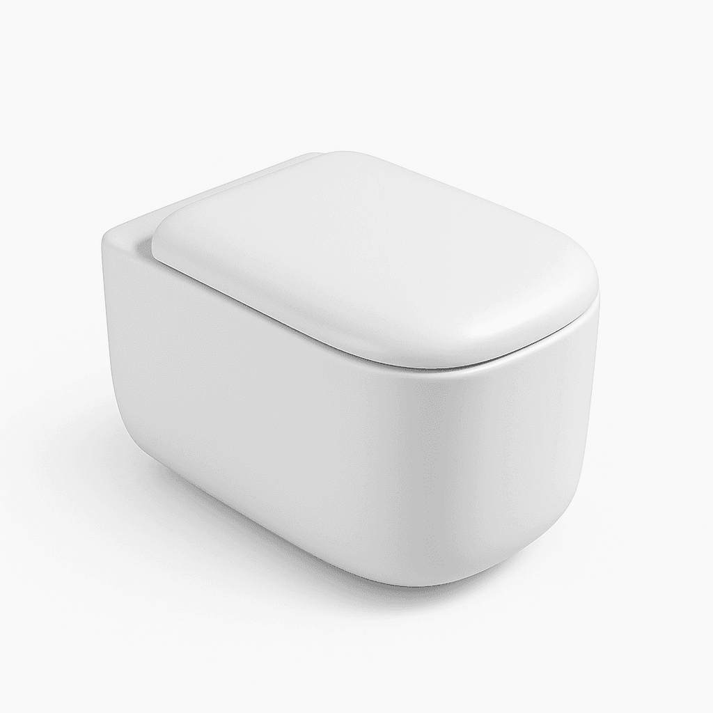 Унитаз подвесной BOWL, 54x37x36, с сиденьем с микролифтом, белый/хром, SW-BO40057-CR