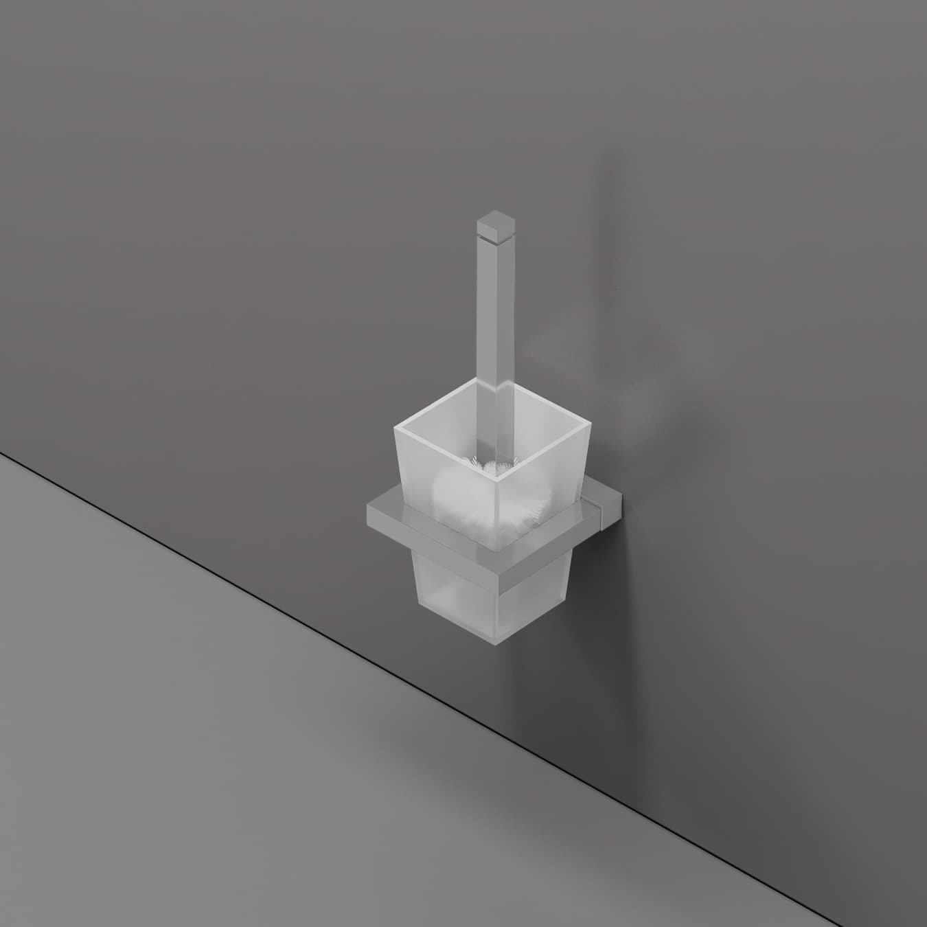Ёрш для туалета CUBE, подвесной, хром, LUX-CUBE1510-CR