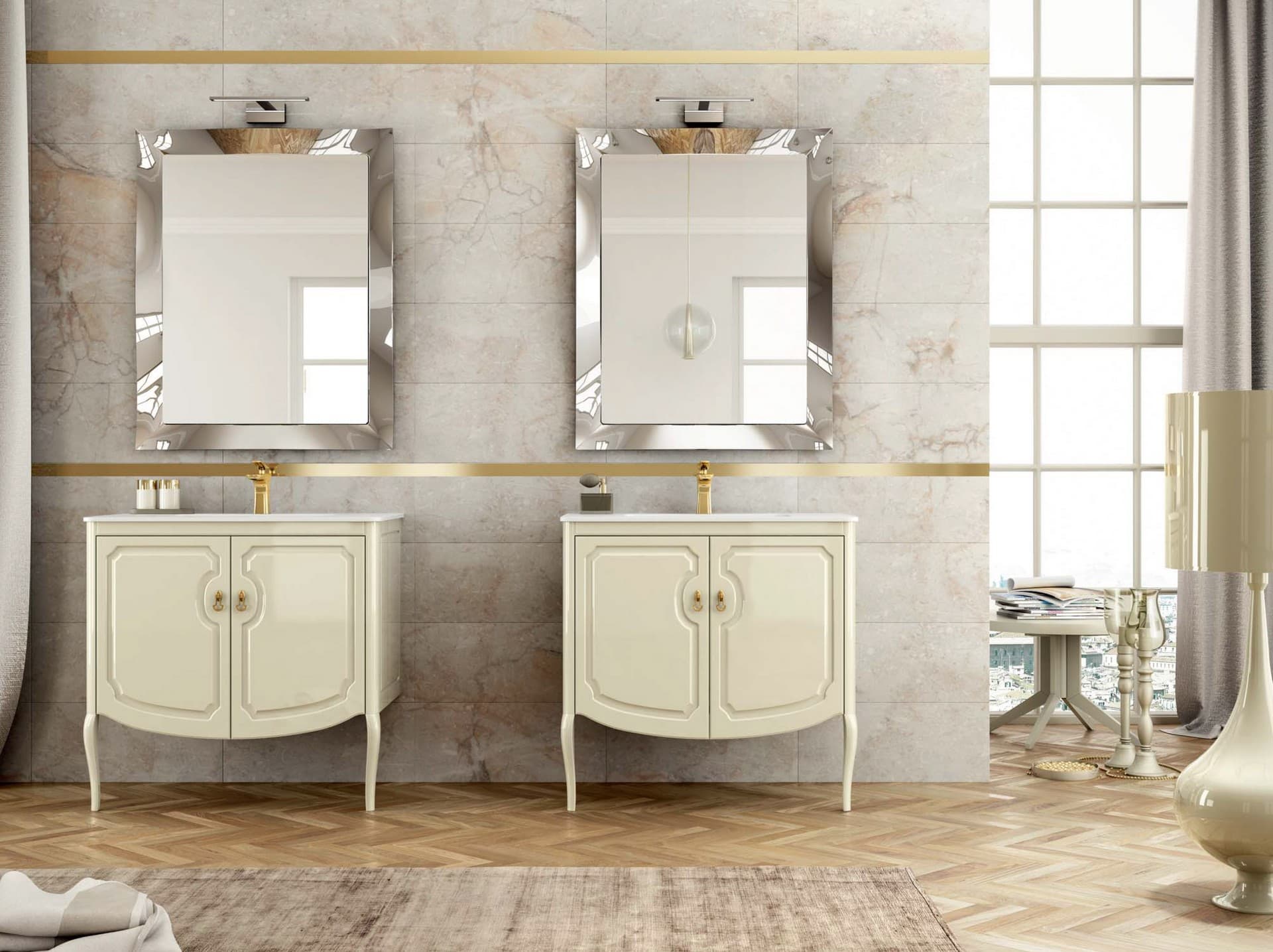 Тумба с раковиной FLEUR, 85x51x83, белый матовый, ST-FLEUR85G-WM