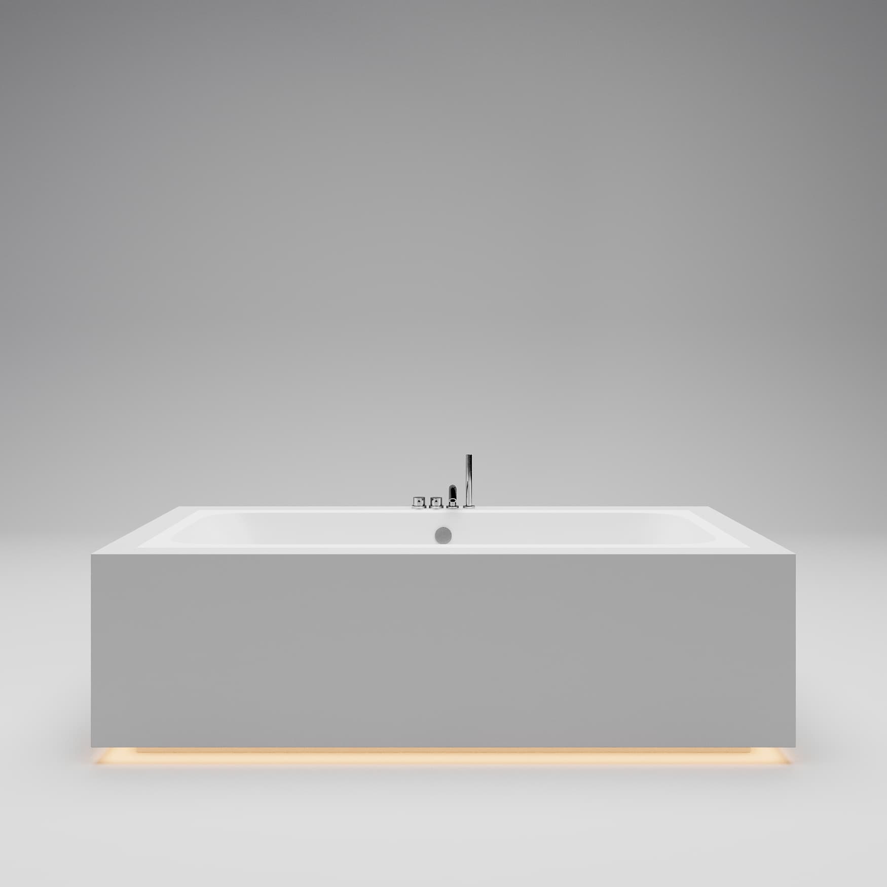 DROP SYMMETRY EDGE Ванна 180x80 встраиваемая с прямоугольной чашей, белый матовый BT-DRPSYMEG-18080-NOF-WM