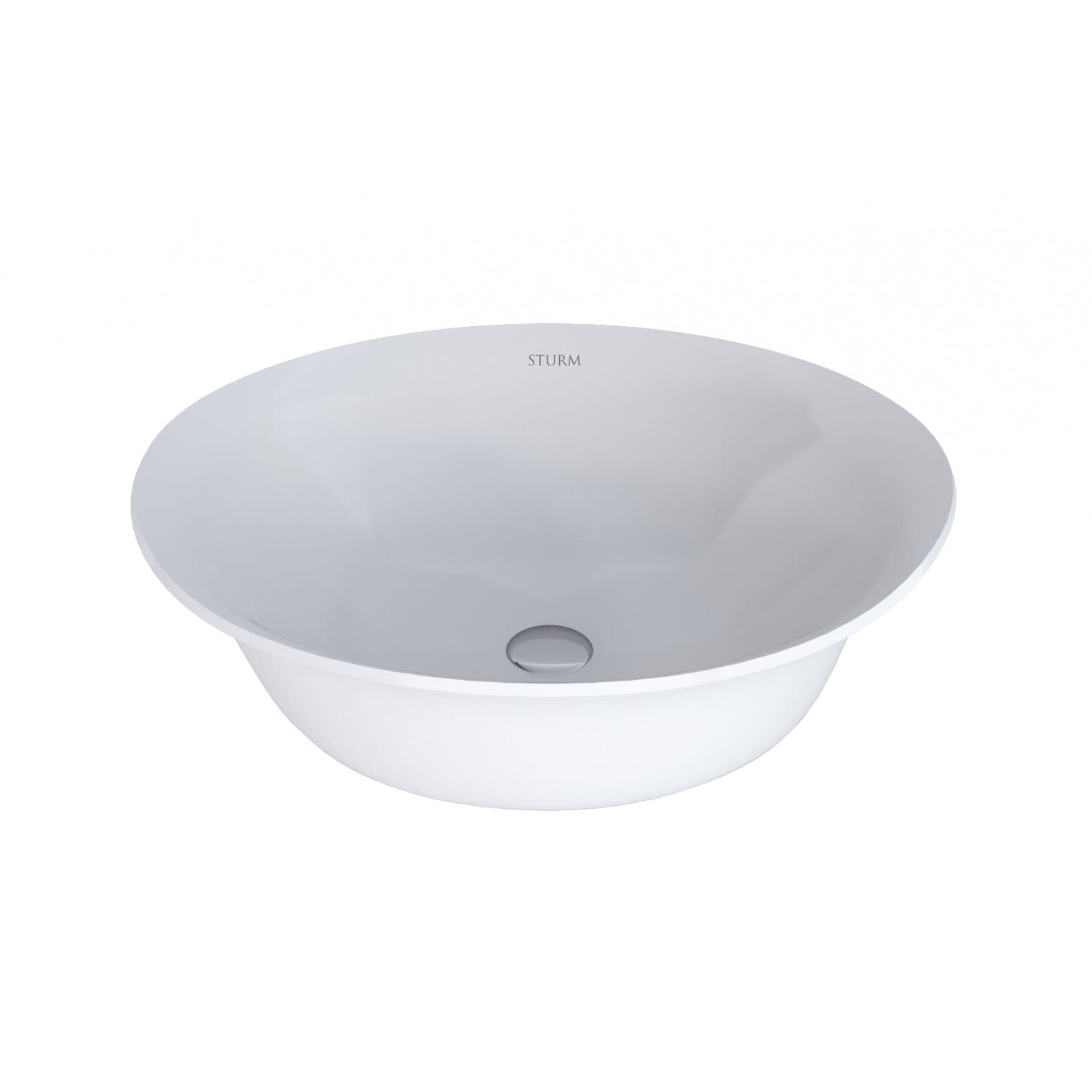 Раковина накладная ROND, 41,5x41,5, круглая, белая, ST-RO414100-NBNCR