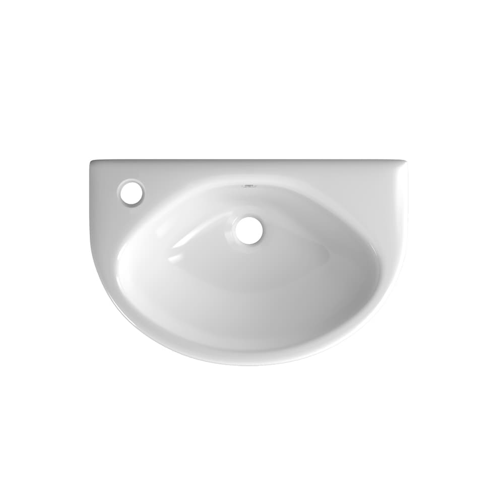 Раковина подвесная WAVE, 40x26, белая, SW-WA17066-CR