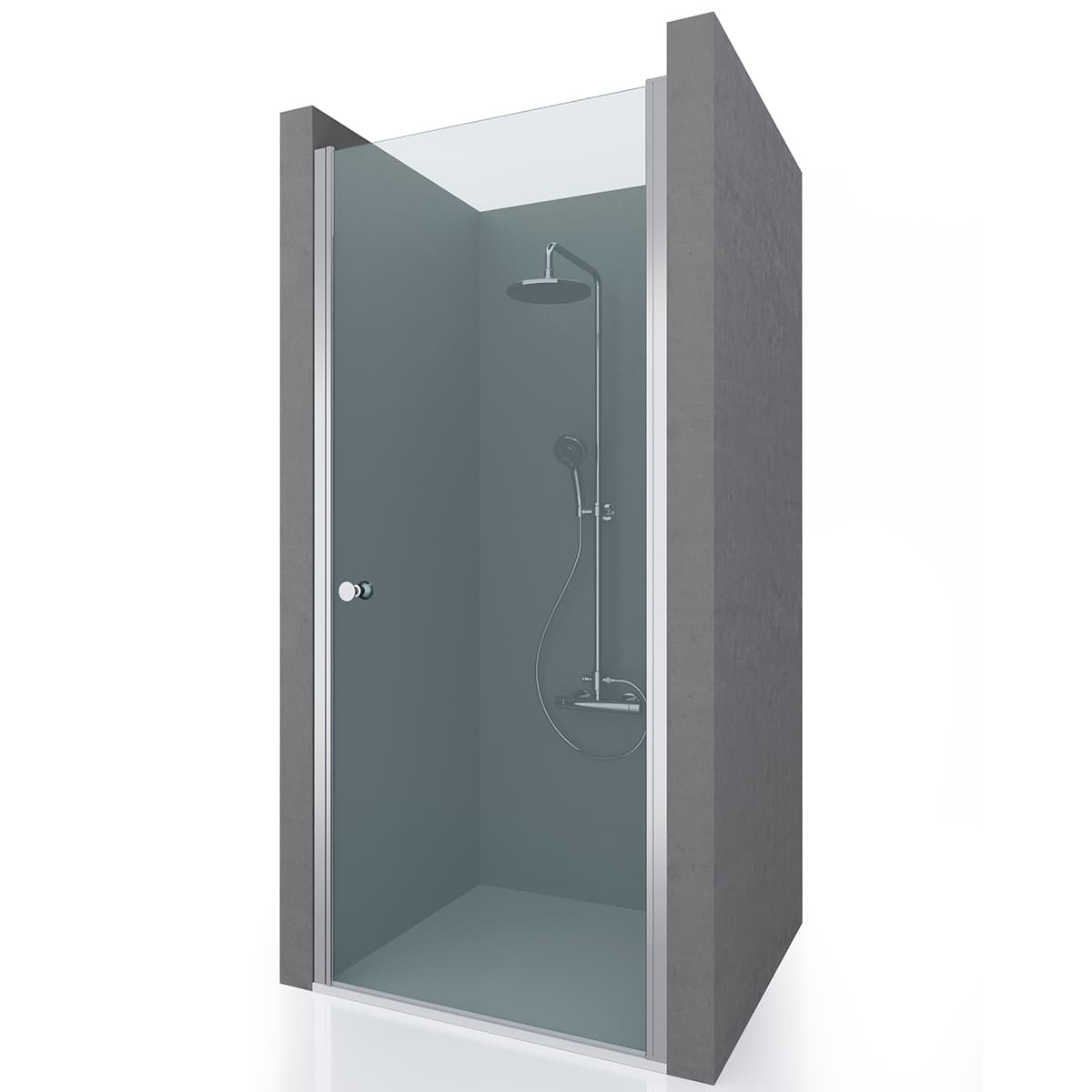 Душевая дверь в нишу DOOR NEW, 75x190, профиль хром, стекло прозрачное, ST-DOOR07-NTRCR-NEW