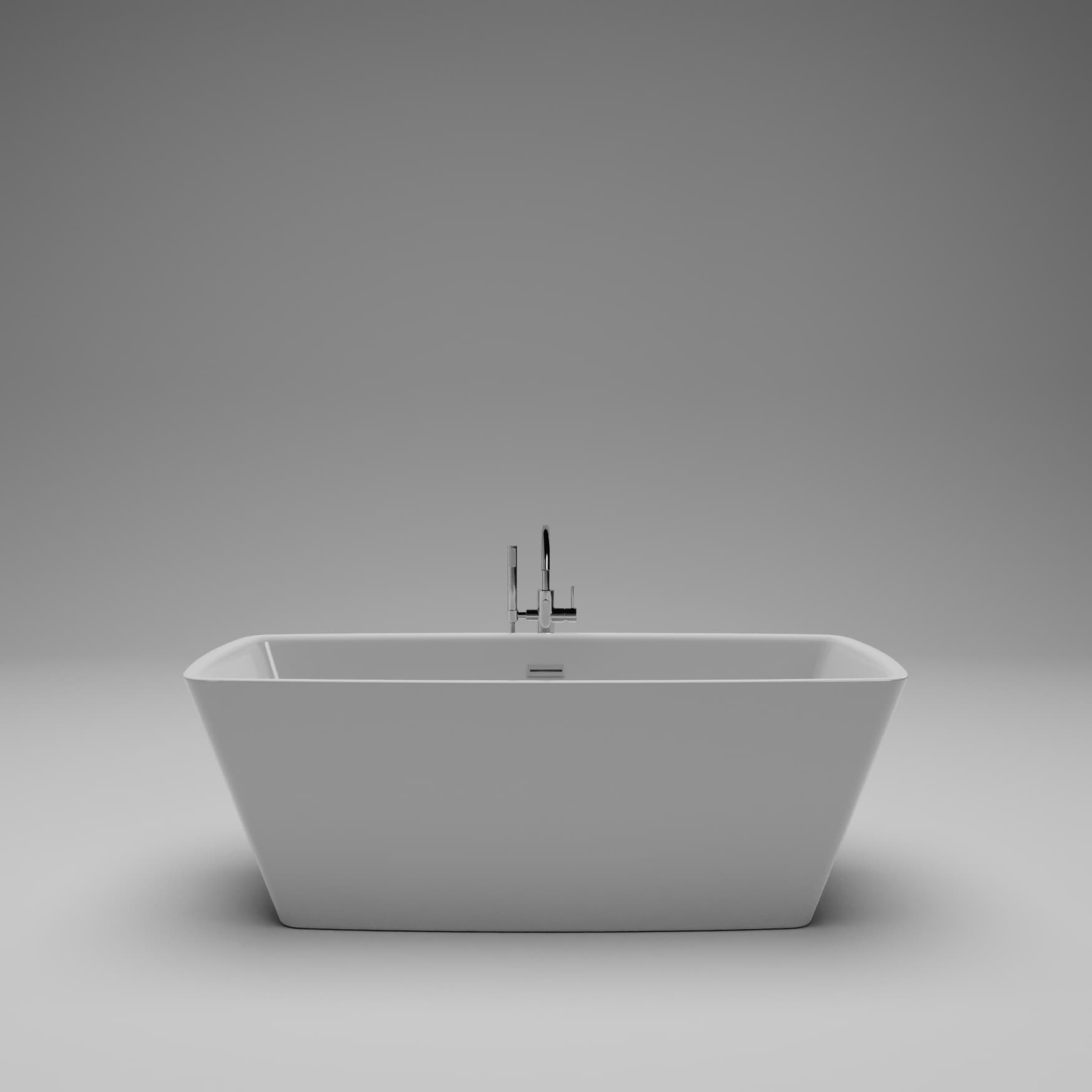 Ванна отдельностоящая EASY, 170х78, слив-перелив Click-Clack тип O, белая/хром, BT-EASY-17075-WGCR