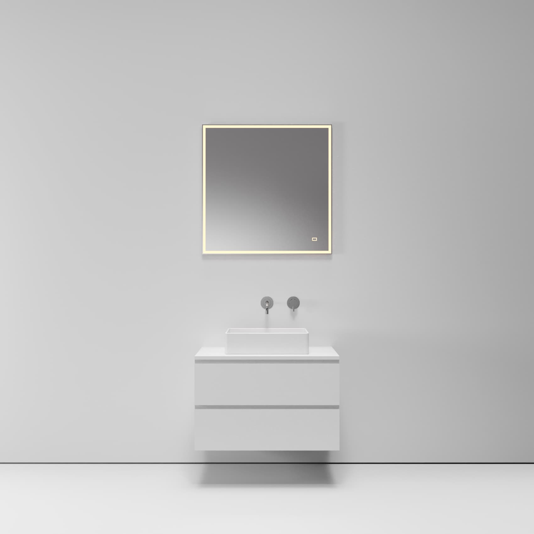 Тумба FEEL FREE для накладной раковины, 80x50x50, белый глянцевый, ST-FFR0800-WG