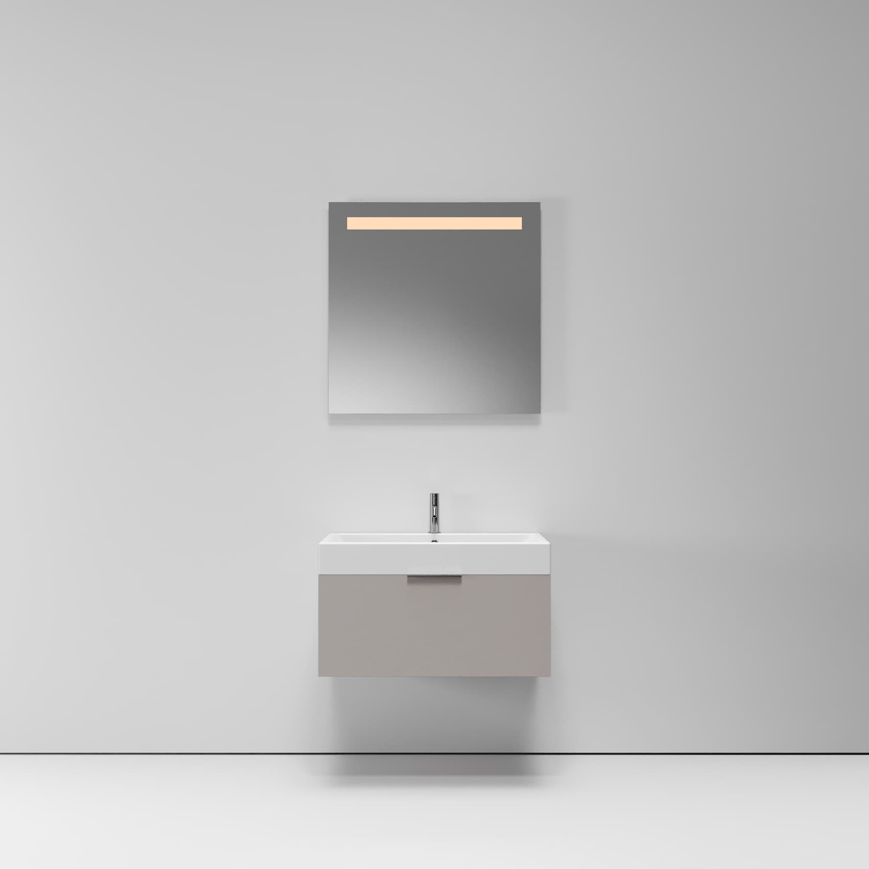 Тумба с раковиной NORMAL, 80x45x46, темно-бежевый глянцевый, ST-B3L184-BA003-SIP