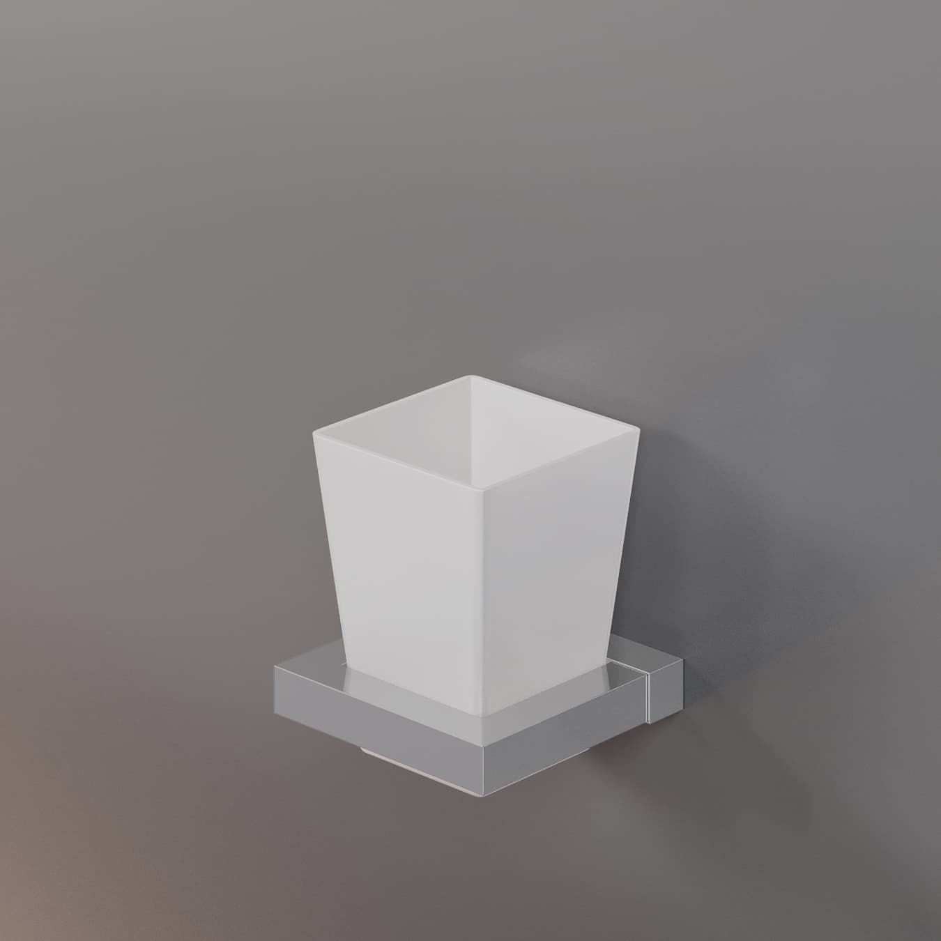 Стакан для зубных щеток CUBE, хром, LUX-CUBE110-CR