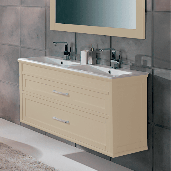 Тумба с раковиной ALBA, 123,5x40,5x60, бежевый, FBSAM120ODE CANAPA + FPLML120-B