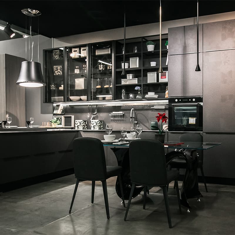 Комплект кухонной мебели с островом Clover Bridge , цвет серый, LB/72_CLOVER MUTUNA_showroom