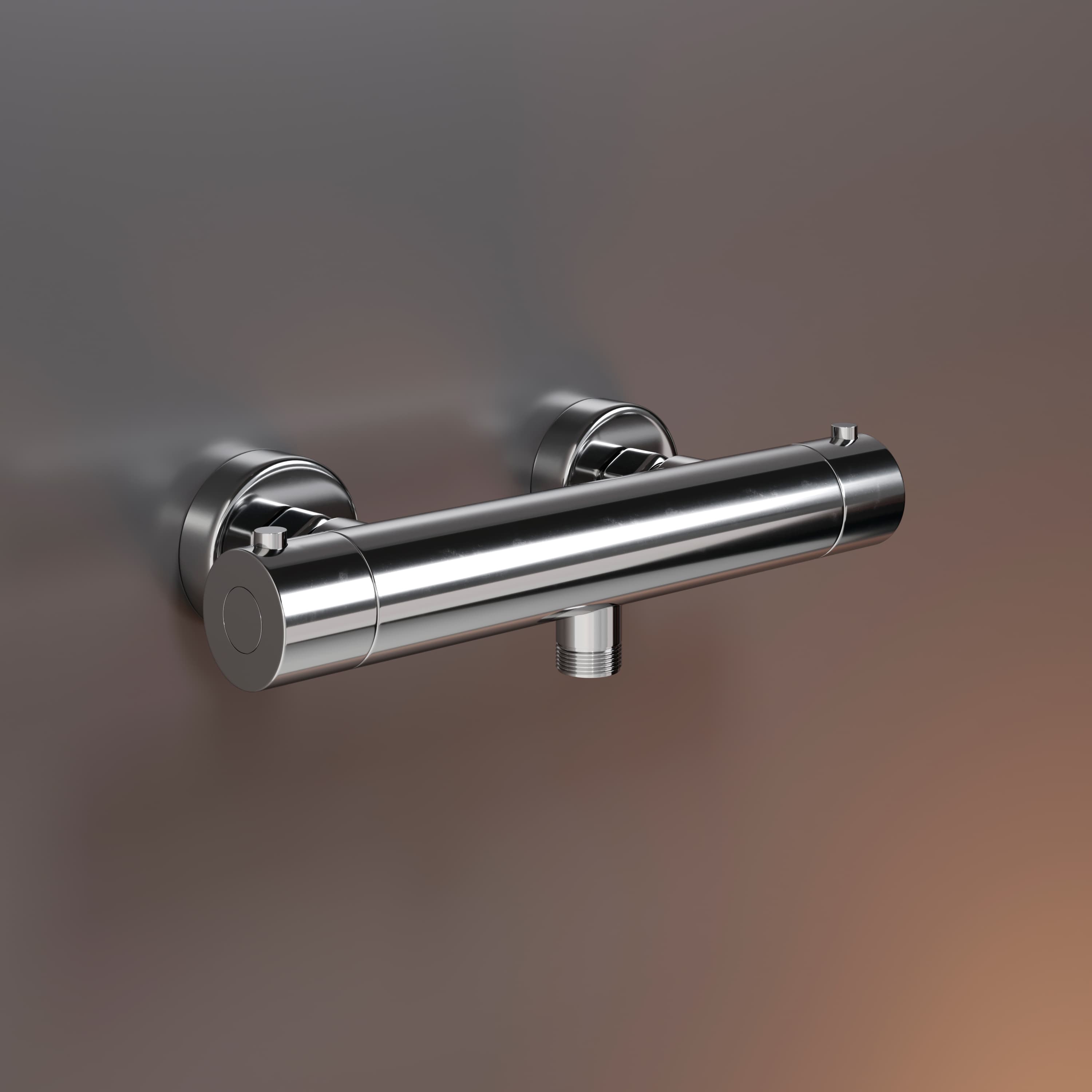 Настенный смеситель для душа THERMO, круглый, хром, ST-THE-159060-CR