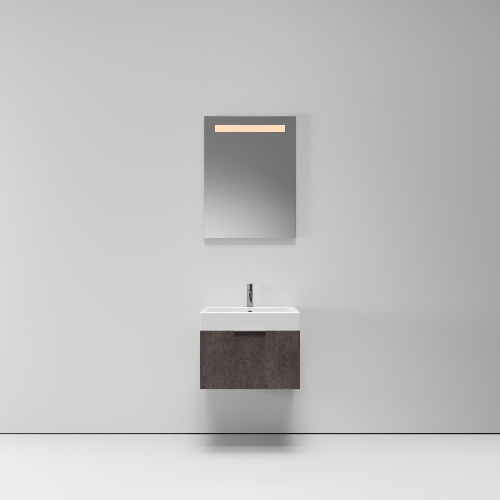 Тумба с раковиной NORMAL, 60x45x46, темное дерево, ST-B3L164-BA992-SIP