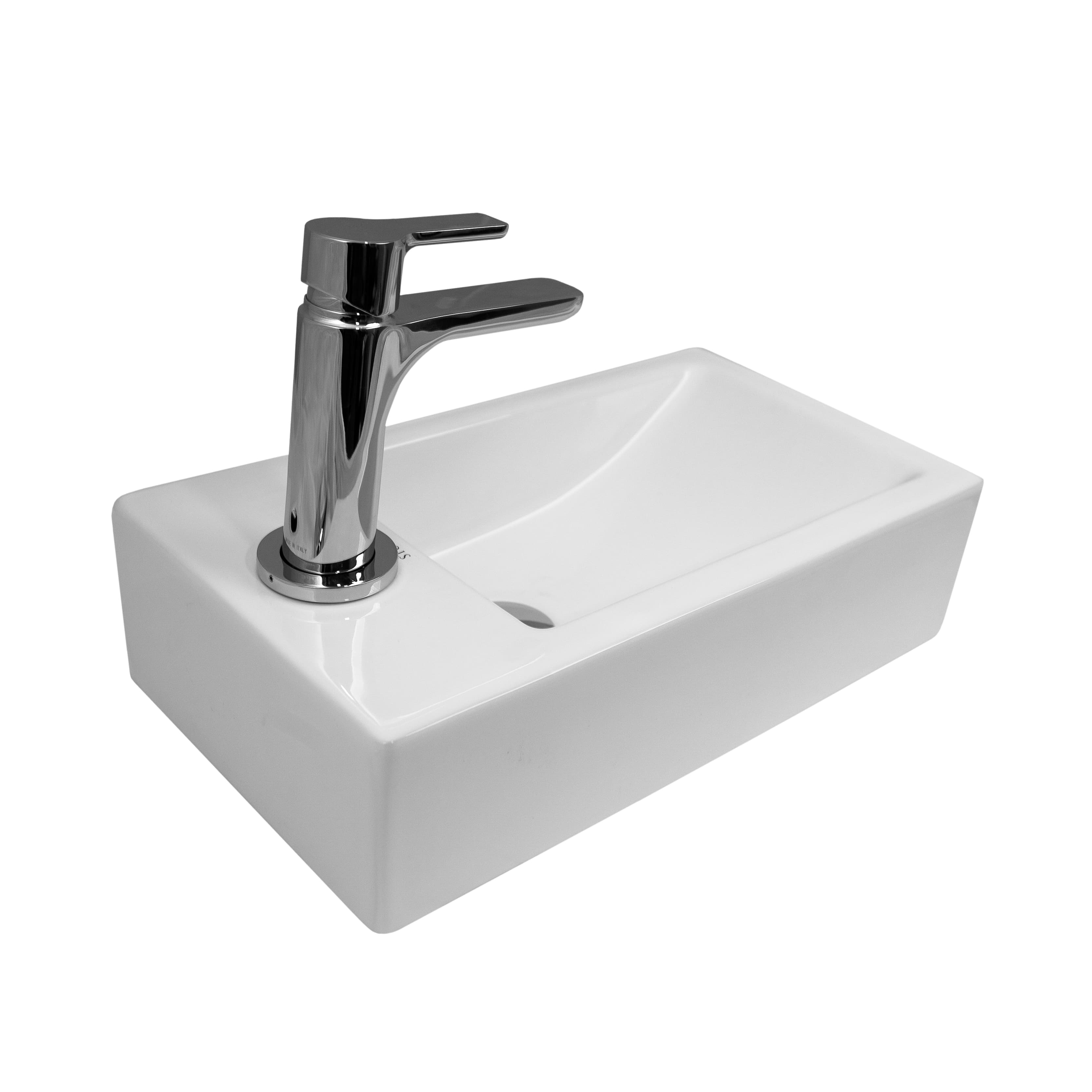 Раковина подвесная STEP, 45x25, левая, белая, ST-STEP452512L-TBN