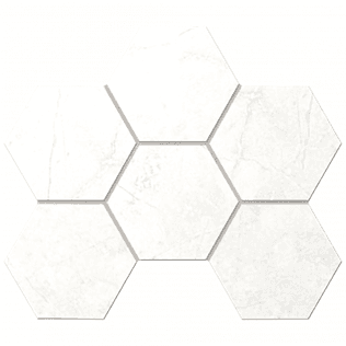 Керамогранит STURM Marche Ivory, мозаика, 25x28,5 см, поверхность матовая, ST-MA00-MR-HEX-250x285x10