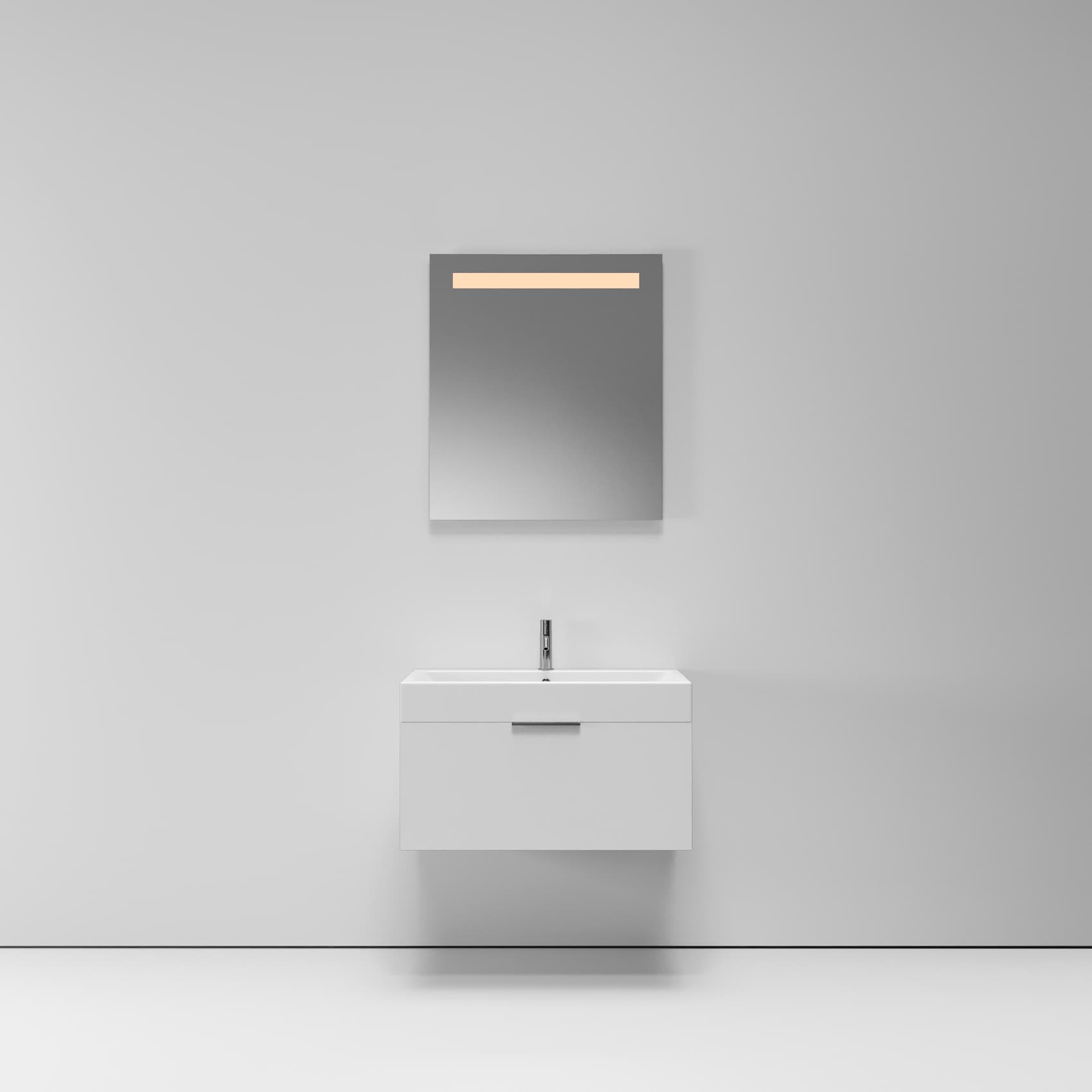 Тумба с раковиной NORMAL, 80x45x46, белый матовый, ST-B3L184-BA005-SIP
